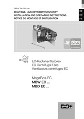 Helios MBW EC 315 Montage- Und Betriebsvorschrift