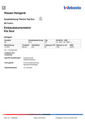 Webasto Thermo Top Evo Einbaudokumentation