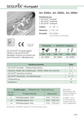 SEGUFIX 2250/r Bedienungsanleitung