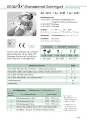 SEGUFIX 2221 Bedienungsanleitung