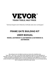 VEVOR AA70000302 Benutzerhandbuch