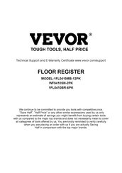 Vevor 1FL0410MB-12PK Bedienungsanleitung