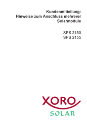 Xoro SPS 2155 Bedienungsanleitung