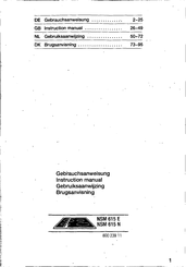 Bosch NSM 615 E Gebrauchsanweisung
