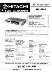 Hitachi HA-M44 Servicehandbuch
