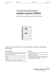 Endress+Hauser Liquiline System CA80HA Technische Information