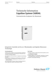 Endress+Hauser Liquiline System CA80AL Technische Information