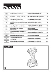 Makita TD002GZ Betriebsanleitung