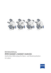 Zeiss Axiolab 5 materials Betriebsanleitung