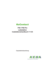 Keba KeContact P40 Pro Installationshandbuch