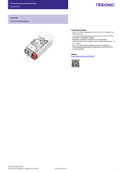 Tridonic 87500873 Bedienungsanleitung