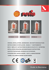 Potis E1 Installations-, Bedienungs- Und Wartungsanleitung