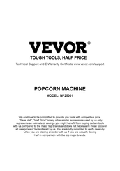 VEVOR NP25001 Bedienungsanleitung