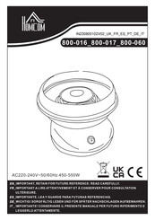 HOMCOM 800-017 Bedienungsanleitung