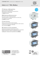 S+S REGELTECHNIK PREMASGARD 724 T Modbus Serie Bedienungs- Und Montageanleitung