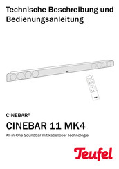 Teufel CINEBAR 11 MK4 Technische Beschreibung Und Bedienungsanleitung
