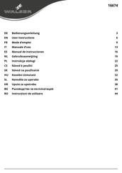 Walser 16674 Bedienungsanleitung