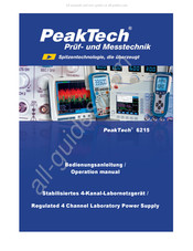 PeakTech 6215 Bedienungsanleitung