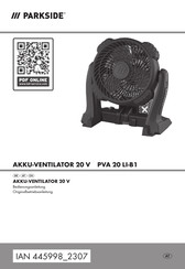 Parkside 445998 2307 Bedienungsanleitung Und Originalbetriebsanleitung