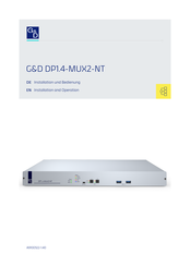 G&D DP1.4-MUX2-NT Installation Und Bedienung