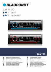 Blaupunkt BPA 1123 BT Bedienungs- Und Einbauanleitung