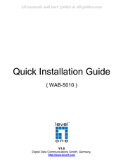 LevelOne WAB-5010 Schnellinstalationsanleitung