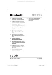 Einhell GE-CG 18/100 Li Originalbetriebsanleitung