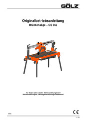 GÖLZ GS 350 Originalbetriebsanleitung