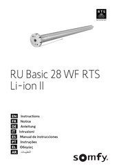 SOMFY RU Basic 28 WF RTS Li-ion II Anleitung