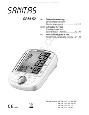 Sanitas SBM 52 Gebrauchsanleitung