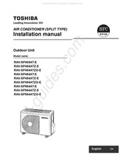 Toshiba RAV-SP404AT-E Installationshandbuch