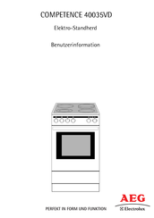 AEG COMPETENCE 40035VD Benutzerinformation