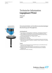 Endress+Hauser Liquiphant FTL62 Technische Information