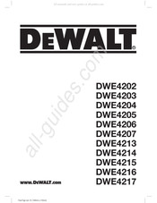 DeWalt DWE4202 Bersetzt Von Den Originalanweisungen