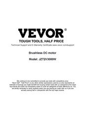 Vevor JZ72V3000W Bedienungsanleitung