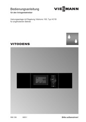 Viessmann VITODENS Bedienungsanleitung Für Den Anlagenbetreiber