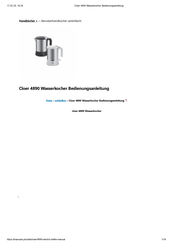 Cloer 4890 Bedienungsanleitung