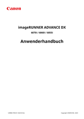 Canon imageRUNNER ADVANCE DX 6870i Anwenderhandbuch