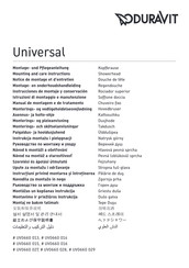Duravit Universal UV0660 028 Montage- Und Pflegeanleitung
