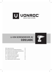 VONROC CD514DC Bersetzung Der Originalbetriebsanleitung
