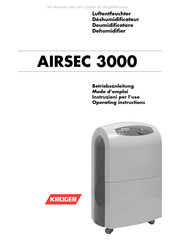 Kruger AIRSEC 3000 Betriebsanleitung