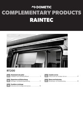 Dometic RAINTEC RT200 Montage- Und Bedienungsanleitung