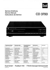 Dual CD 3700 Serviceanleitung
