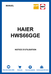 Haier HWS49GAE Bedienungsanleitung