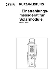 FLIR PV78 Kurzanleitung