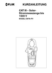 FLIR CM78-PV Kurzanleitung