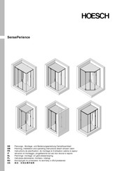 Hoesch SensePerience Planungs-, Montage- Und Bedienungsanleitung