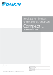 Daikin Compact L Original Bedienungsanleitung