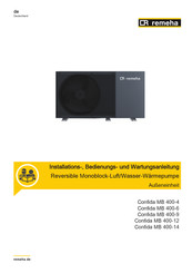 Remeha Confida MB 400-4 Installations-, Bedienungs- Und Wartungsanleitung