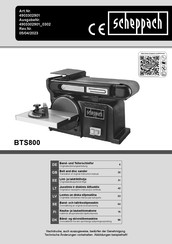 Scheppach BTS800 Original Bedienungsanleitung